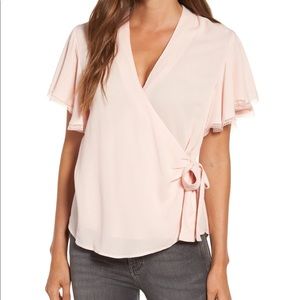 Chelsea 28 light pink wrap top.